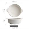 2026 Double-Handle Anti-Scalding Japanese Large Ceramic Soup Bowl for Instant Noodles