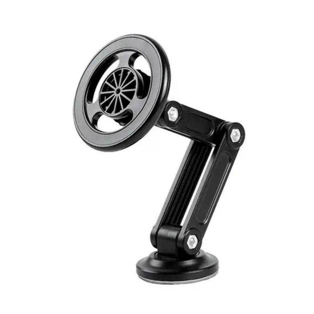 

Magnetic Metal Car Phone Holder 360 Rotation Adjustable Foldable Phone Bracket for Iphone 15 14 13 12 11 Pro Max Samsung Xiaomi чёрный
