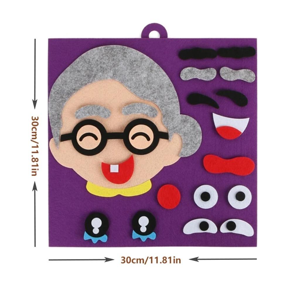 30cm/11.8in Gesicht Verändern 3D Puzzle Lustiges Spiel Kinder Montessori Lernen Lernspielzeug für Kinder Gesichtsausdruck Aufkleber