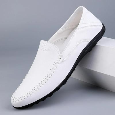 Chaussures Homme Chaussures Décontractées en Cuir Fabriquées à la Main Respirantes à Enfiler Chaussures de Conduite Mocassins Chaussures Plates Grandes Tailles Mocassins à Semelle Souple