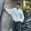 Ah Ah Long Autumn 2025 Casual High Street Scythe Sleeve Oversized Cropped Jacket