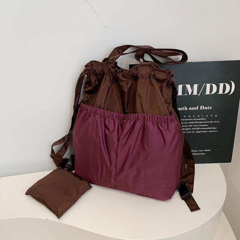 Versatile Lightweight Nylon Drawstring Crossbody Backpack for Travel & Sports 45x11x45 cm