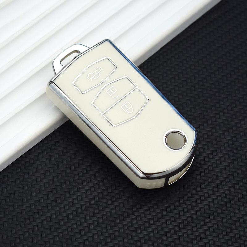 Tpu Car Folding Key Case Cover 2 3 Button Shell Protector Keyless Fob Bag For Mazda 3 5 6 Series M6 Rx8 Mx5 Accessories