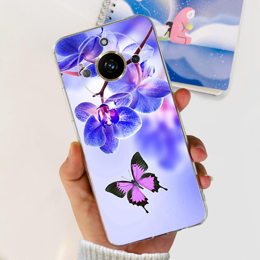 For Realme 11 Pro Plus Case RMX3740 RMX3741 Phone Cover Fashion Flower Butterfly Soft Silicone Funda For Realme 11 Pro 5G Bumper