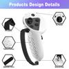 2Pcs VR Controller Cases Uninterrupted Signal Anti-shock Tasteless Anti-fall Textured Surface Protective Silicone VR Controller Protective Covers