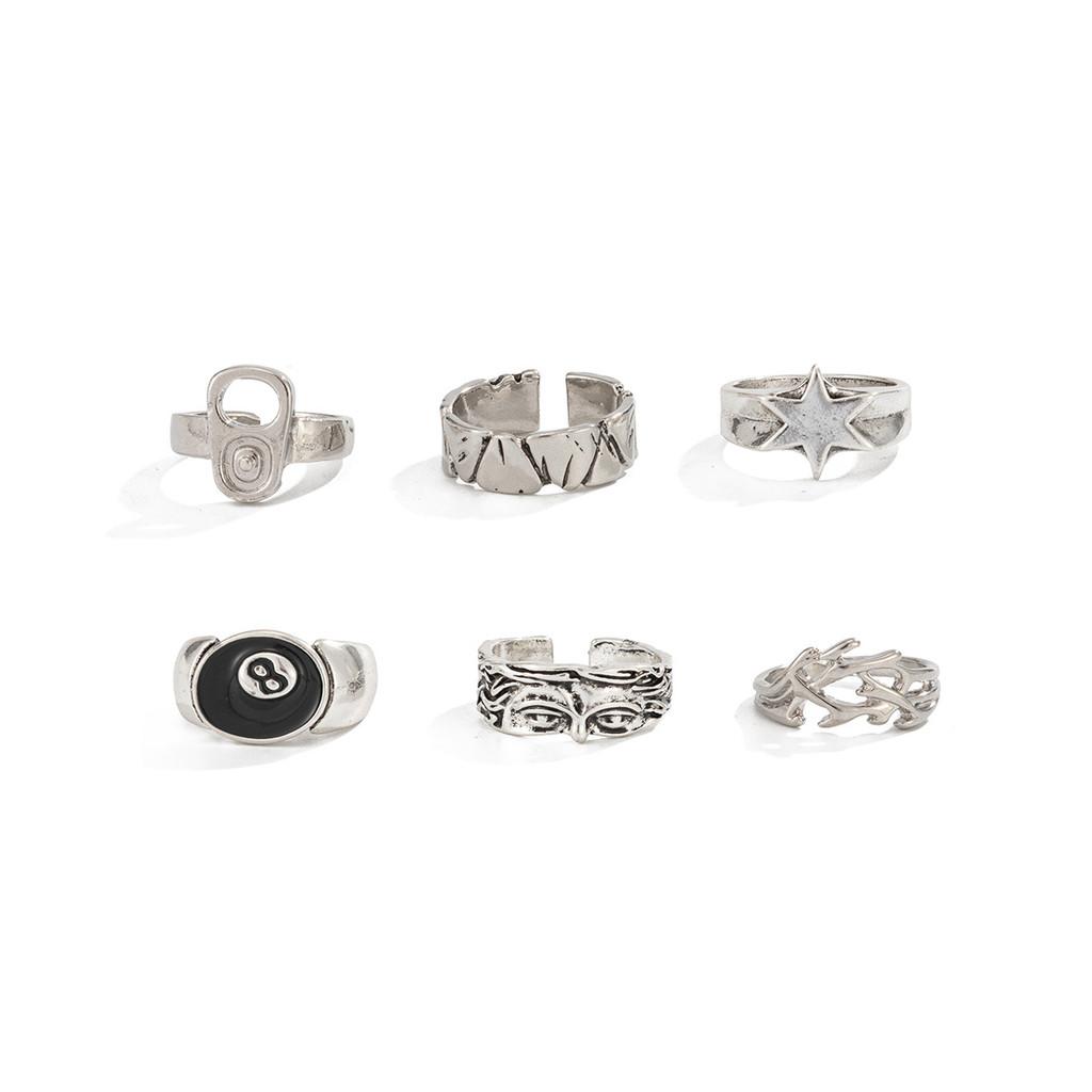 Pointed Star Jewelry Ring With Electroplated Design For Fashion Accessories