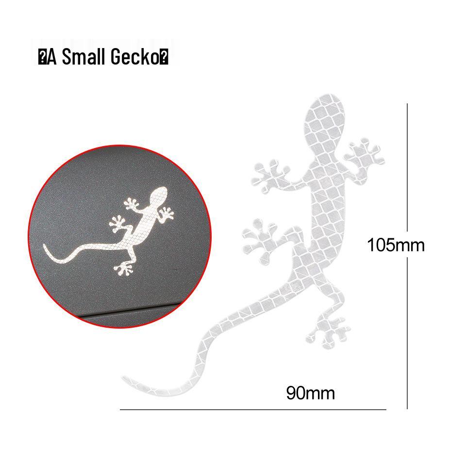 3D Reflective Gecko Car Emblem: Creative Tail Sticker & Scratch Cover