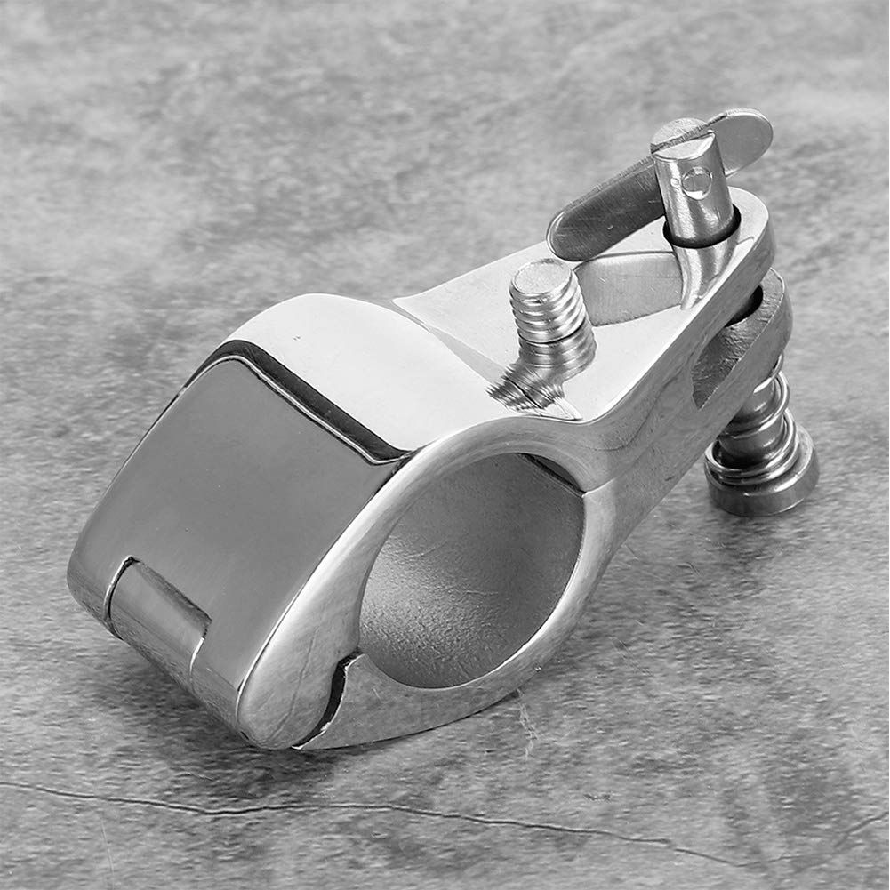 KIMISS 2 Pcs Boat Top Hinged Jaw Slides Steel Boat Hinged Upper Jaw Slides Marine Hardware Fitting Tip Style (32mm)