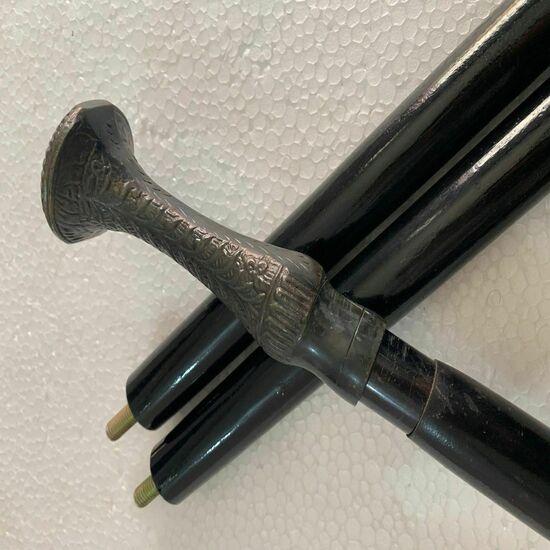 Антикварный стиль Викторианский винтажный дизайнерский трость с латунной ручкой деревянная трость для ходьбы черная M аэро