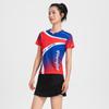 Badminton Clothes Outfit Short-Sleeved Men's and Ladies's Running Shirt Red Blue Green Table Tennis Sportswear Quick-Drying B Practical Use