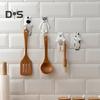 4Pcs Self-Adhesive Wall Hooks Cute Animal Shape Simple Installation Kitchen Bathroom Reusable Seamless Hooks