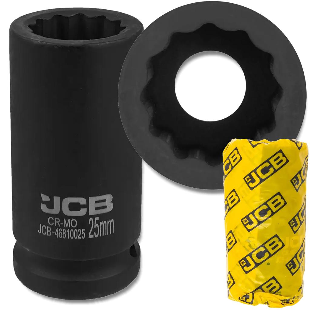 JCB 3/4" Cr-Mo Deep Impact Socket 12-Point 25mm Socket Wrench