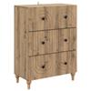 Dulap cu sertare din stejar artizanal 66 x 34,5 x 90 cm PAL