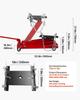 Low Profile Floor Jack, 2200 lbs / 1 Ton Lifting Capacity Telescoping Transmission Floor Jack, 18.5-70 in Lifting Height, Flexible 360° Swivel wheels,