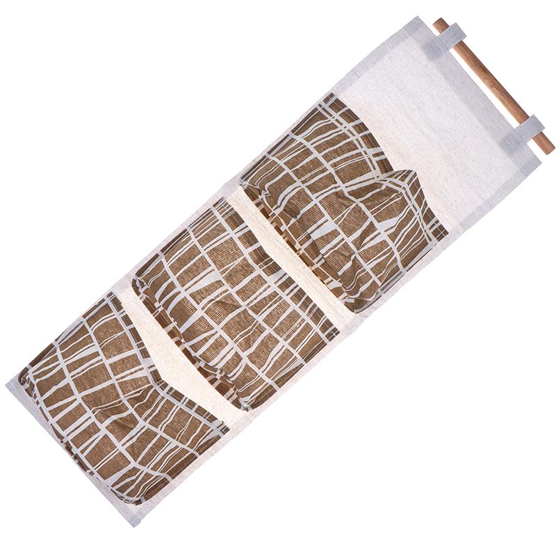 Canvas Wall Mounted Storage Organizer 1Pc Multifunctional Hanging Bag Rack for Renters Bedroom Bathroom No Drill Install