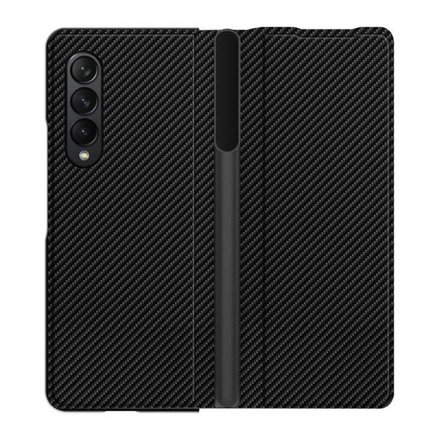 Custodia Pieghevole in Pelle Per Samsung Galaxy Z Fold 4 5g Custodia Sottile Pieghevole per Smartphone con Alloggio per Penna Cerniera Antiurto Custodia per Telefono