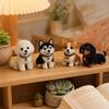 3D Beaded Dog DIY Kit 4 Piece Set with Beads Scissors Thread and Instructions for Handmade Beadwork Projects and Crafting