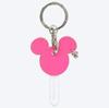 Disney Mickey Key Chain Cowhide Pink Key Cover Key Holder Mickey Mouse Charm Included Tokyo Disney Resort TDR Mickey Shape