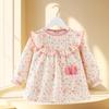 Waterproof & Stain-proof Baby Girl Coverall Bib - Reversible Autumn/Winter Protective Clothing