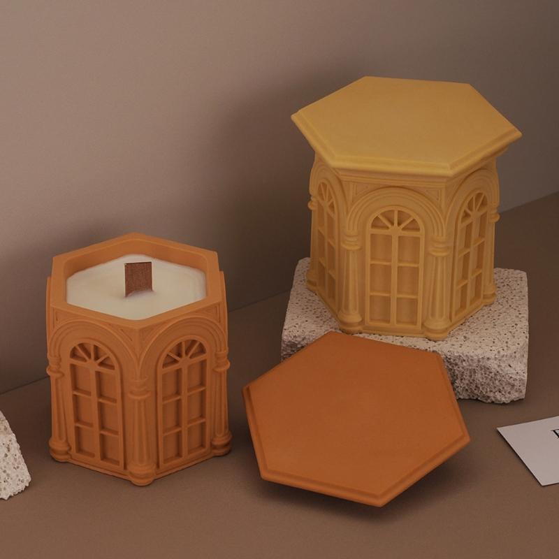 Candlestick Silicone Mold Silicone Candle Holder Molds Flexible Candle Jar Silicone Moulds Soft Silicone Mold for Candle