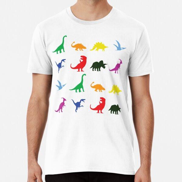 

Fun Dinosaur Pattern (Black Background) S to 5XL Made in the AU/USA T-Shirt 4XL