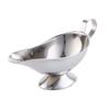 Stainless Steel Sauce Cup Multi-size Silver Sauce Boat Multi-functional Ship Shape Salad Dressing Boat Restaurant Use