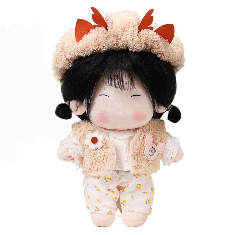 Multicolor Miniature Dress Suit 20CM Shirt Braces Set Gift Doll Clothes  Cotton Stuffed Doll