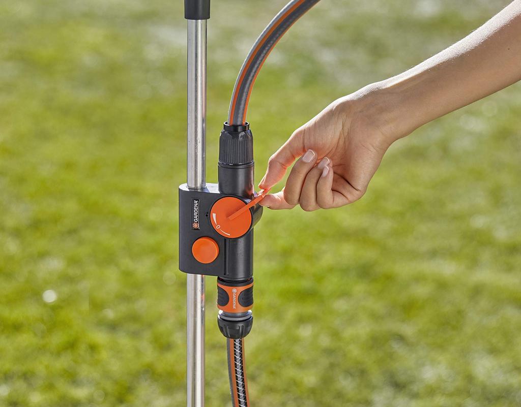 GARDENA Garden Shower Adjustable Water Volume and Product Up to 5 Years Trio, Silver/Gray/Orange, Height, 960-20, Warranty