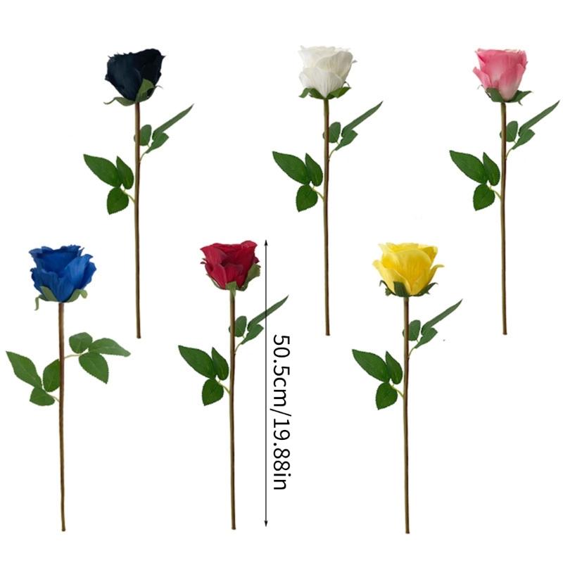 5 Stück künstliche Rose mit Stiel Simulationsblume DIY Handstrauß Dekoration für Kinder Mädchen Jungen Geburtstagsparty Dekoration
