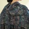 DIMANAF New 2026 Women Plus Size Summer Maxi Long Dress Cotton Hooded Loose Oversize Casual Lady Vintage Print Beach Sundress