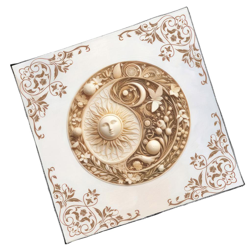 Square Divinations Tapestry Sun Flower Pattern Astrology Tablecloth Tarots Tablecloth Table Cloth Witchcrafts Supplies