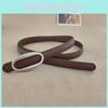 Elegant Leather Belt For Women With Pin Buckle And Slim Design