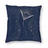 Spotted Eagle Ray Star Collector Square Pillowcase Polyester Linen Velvet Printed Decor Throw Pillow Case Sofa Cushion Case