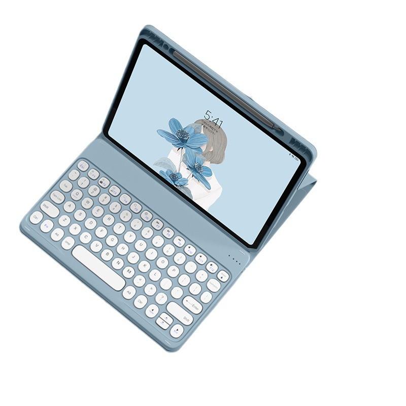 Detachable Bluetooth Keyboard Case With Mouse Pad 6/6 Pro 5/5 11 Inch Tablet - PU Leather Cover Pen Slot