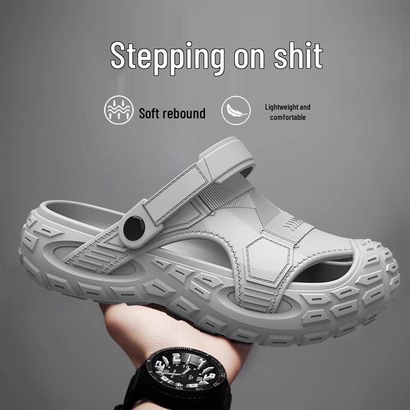 Customizable Men's EVA Non-Slip Breathable Beach Sandals