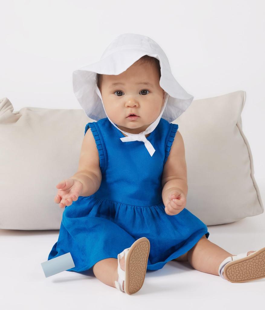 Dress A0CLN Royal Blue 24 Months 86cm [Petit Bateau] One-piece