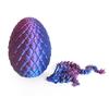 3D Printed Dragon Egg Toy Movable Joints Articulated Dragon Figurine Model Toy Desktop Decoration Kids Adults Collection Gifts