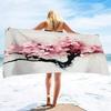 Fantasy Cherry Blossom Print Beach Towel Lightweight Bath Towel Sport Bar Spa Travel Towels Microfiber Quick Dry Swimming Cover