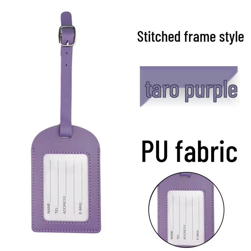 Available: Thickened PU Leather Luggage Tag - Horizontal/Vertical Flap with Pocket and Buckle, Includes Signature Paper.