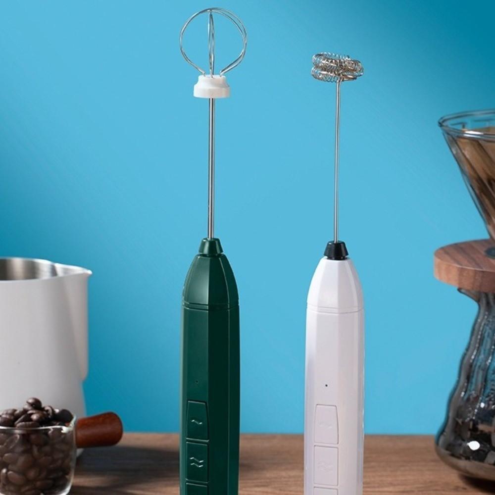 3 Gear Speed Electric Milk Frother USB Rechargeable Egg Beater Kitchen Gadget Foam Mixer  Cream