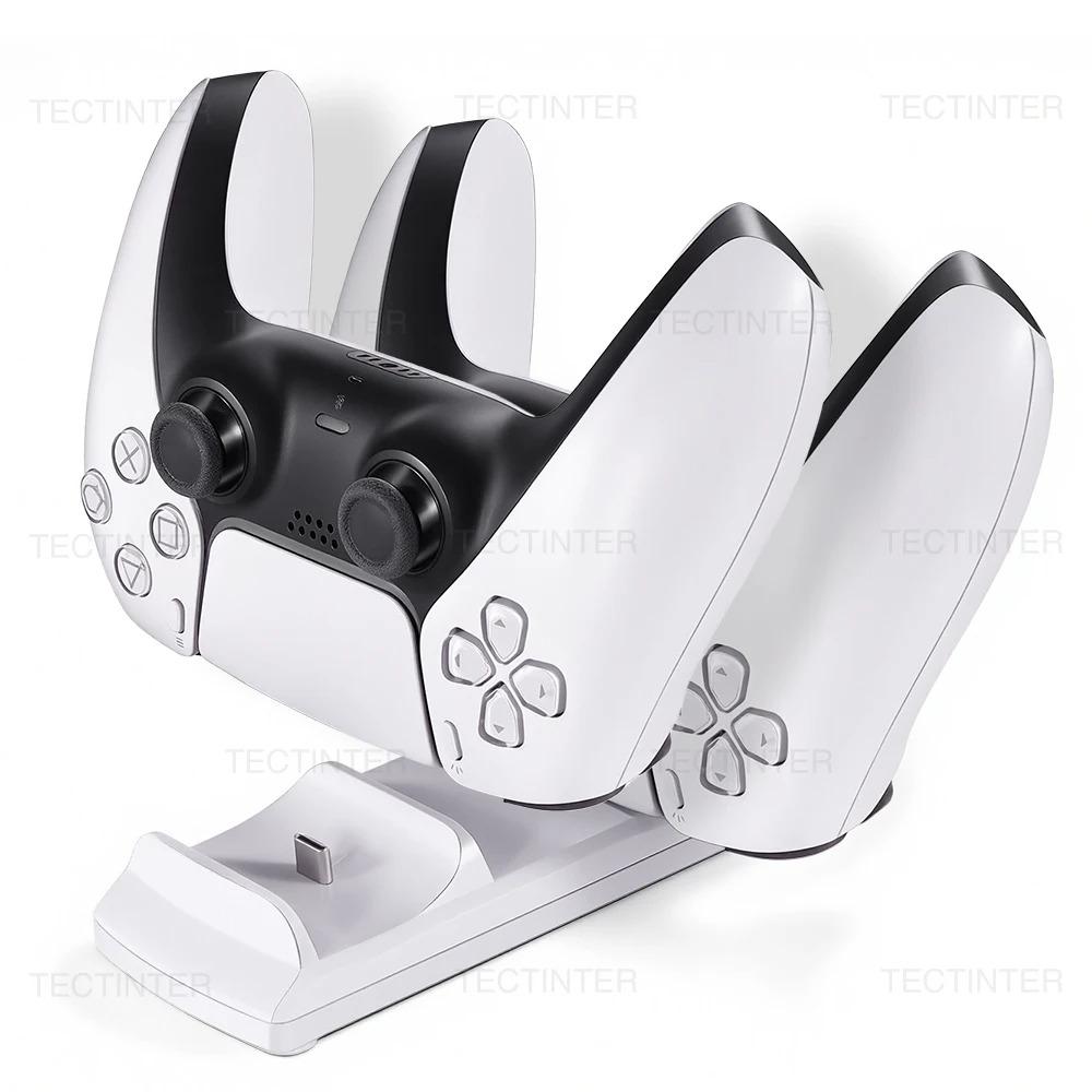 Dual Fast Charger for PS5 Wireless Controller Charging Dock Station Base Stand for Playstation 5 Gamepad Gaming Accessories