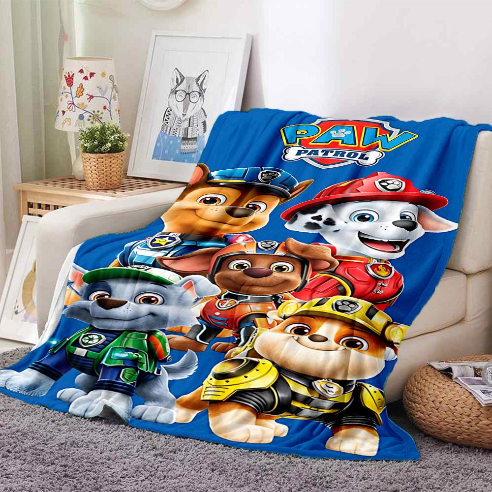 1pc Paw Patrol Characters Soft & Warm Flannel Blanket, Multi-Purpose Throw Blanket for Couch, Sofa, Office, Bed, Camping, Travel 163