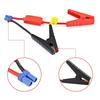 Car emergency start power clip, anti reverse charging and sparking silicone connection wire, outdoor battery grounding wire