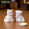 5PC Micro Landscape Creative Cute Orange Cat Kitten Doll Mini Desktop Ornament