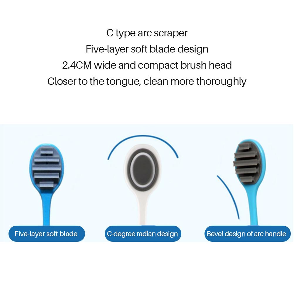 2Pcs Tongue Suction Cleaner Remove Bad Breath Oral Cleaning Freshener Brush for Men Women Kids