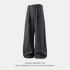 | Retro Old Money Woolen Trousers Men's Autumn Silhouette Loose Casual Pants Texture Thin Belt Trousers
