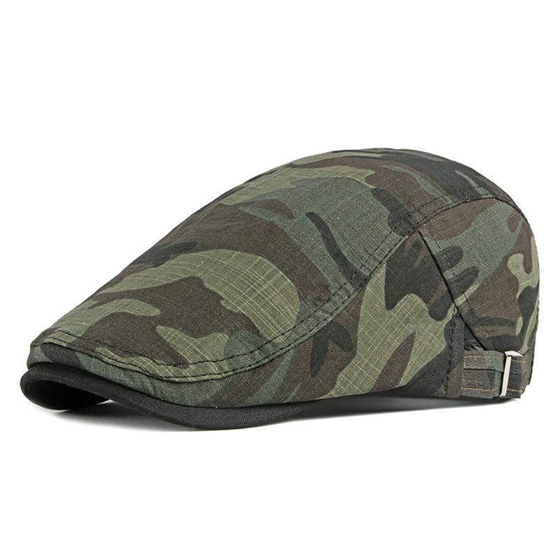 Men's Camouflage Print Beret - Spring/Summer Outdoor Sun Protection Hat