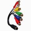 Audio Cable 10 Pin S-Video to 6RCA Female TV Adapter Composite Cable for Laptop