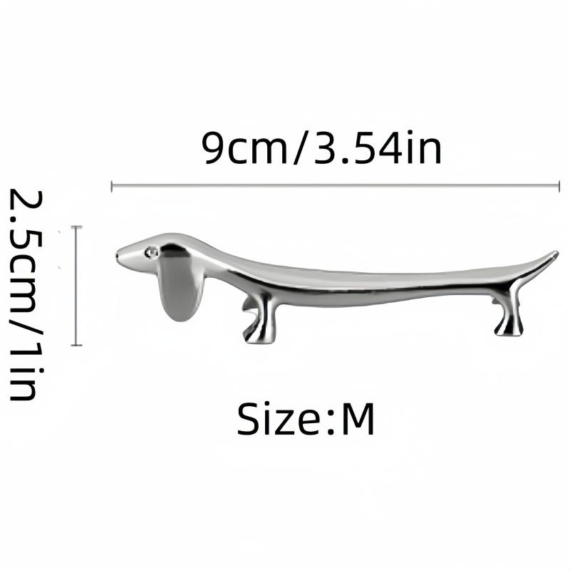 1Pc Silver Luxury Chopstick Holder, Hotel Sausage Dog Design Cutlery Holder, Household Knife and Fork Holder Chopstick Holder
