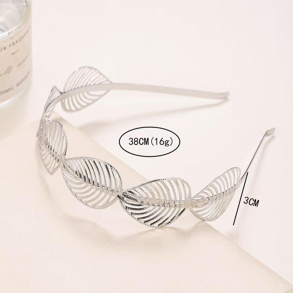 European & American Court Style Floral Metal Pearl Headband